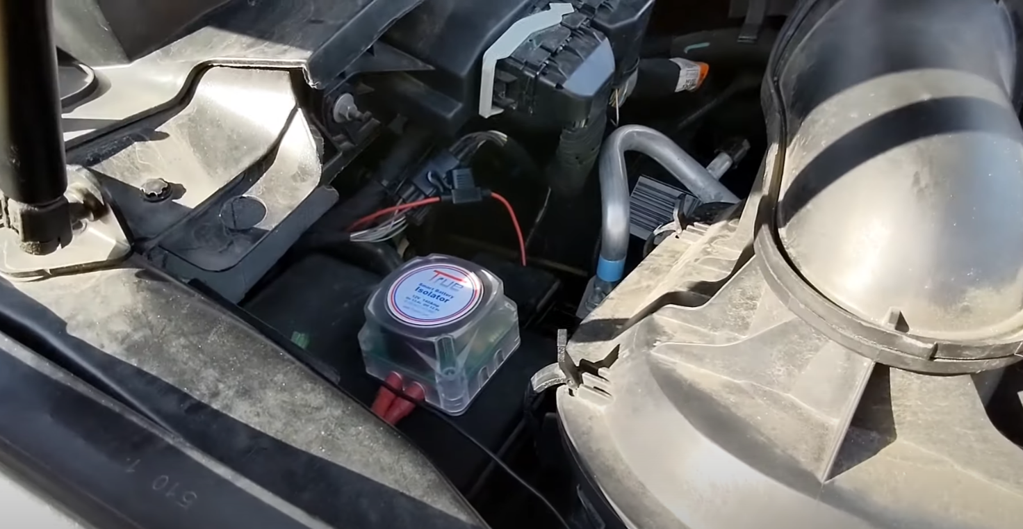 True battery isolator kit truck installation photo