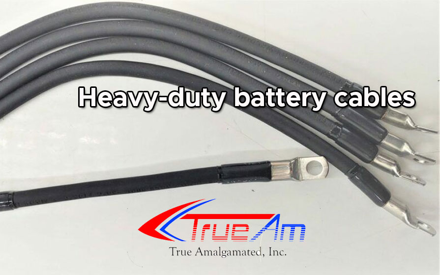 True®- Heavy Duty EZGO TXT Battery Cable set 4-gauge (48Volt)