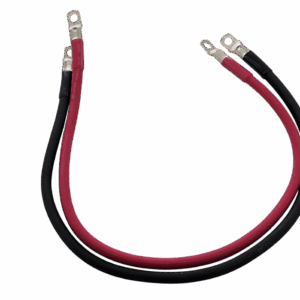 True® 24″ 4 AWG Copper Battery Cables Pos & Neg with 5/16″ & 3/8″ Lugs, 2pc