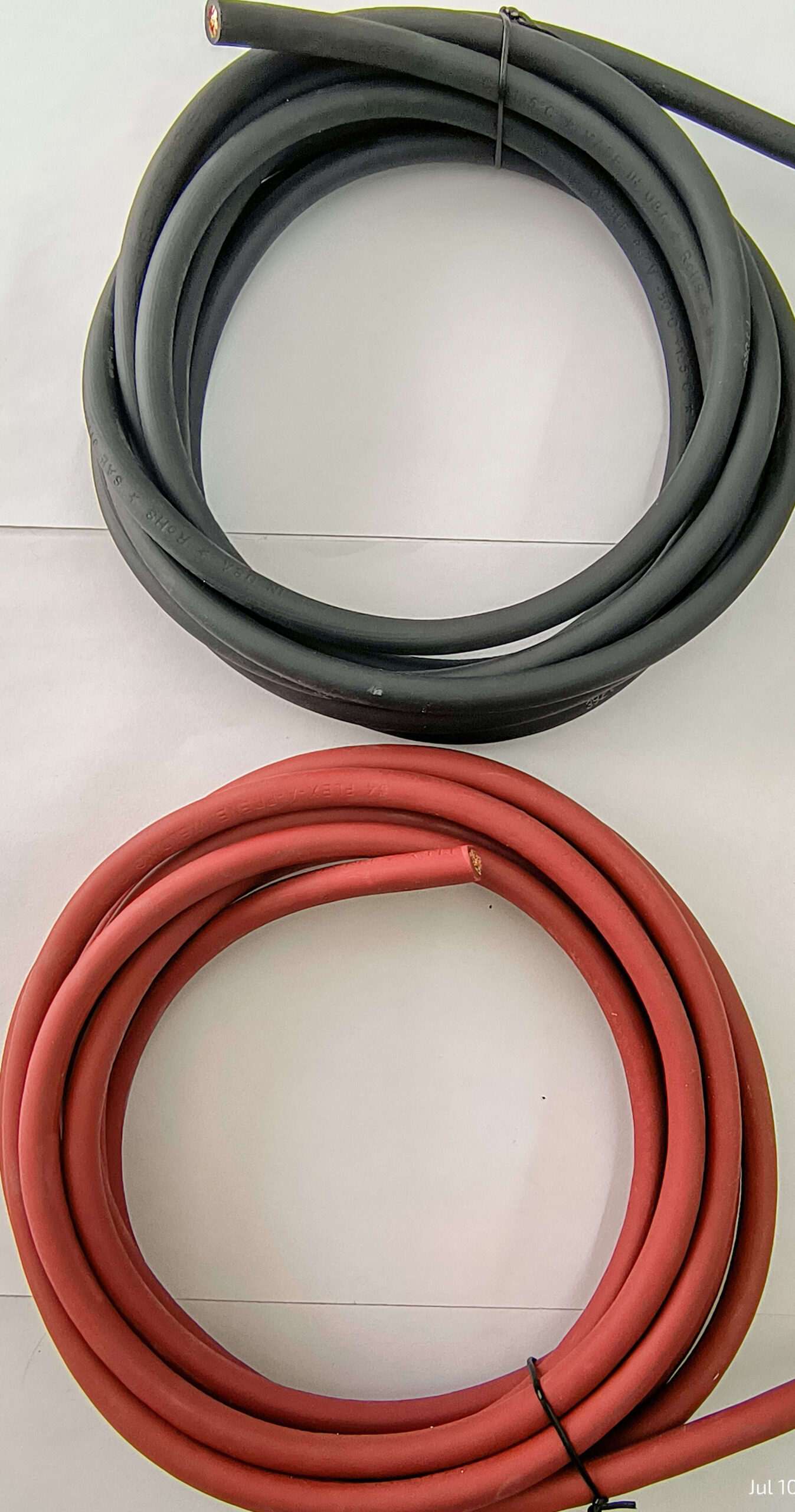 TRUE® 4 Gauge AWG 25 Ft Black + 25 Ft Red Flexible Copper USA Welding Cable