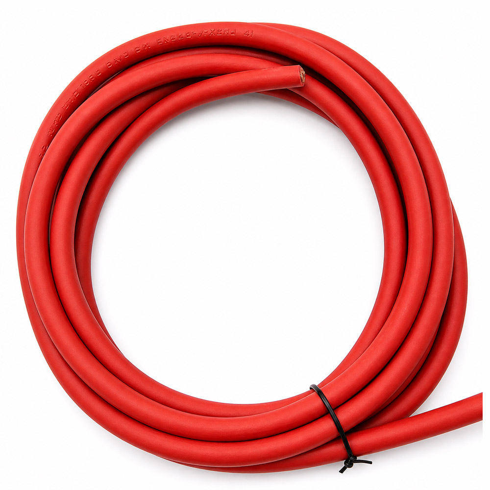TRUE® 4 Gauge AWG 25 Ft Black + 25 Ft Red Flexible Copper USA Welding Cable